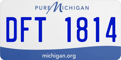 MI license plate DFT1814