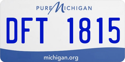 MI license plate DFT1815