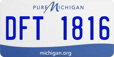 MI license plate DFT1816