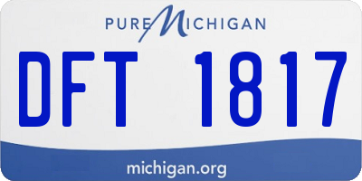 MI license plate DFT1817