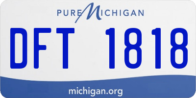 MI license plate DFT1818
