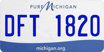 MI license plate DFT1820