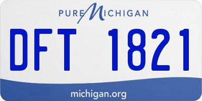MI license plate DFT1821