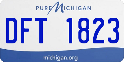 MI license plate DFT1823