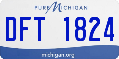 MI license plate DFT1824