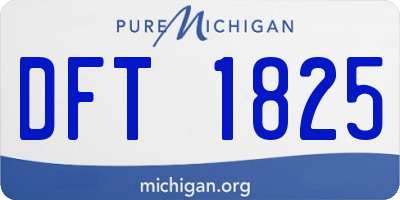 MI license plate DFT1825