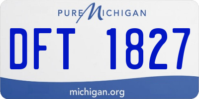 MI license plate DFT1827