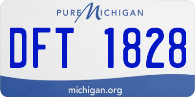 MI license plate DFT1828