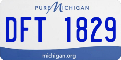 MI license plate DFT1829