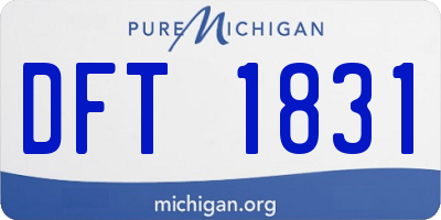 MI license plate DFT1831