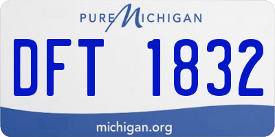 MI license plate DFT1832