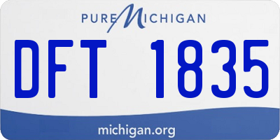MI license plate DFT1835
