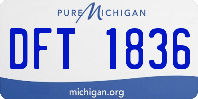 MI license plate DFT1836