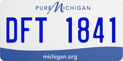 MI license plate DFT1841