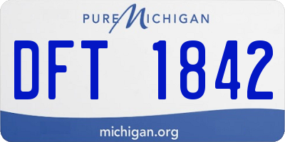 MI license plate DFT1842