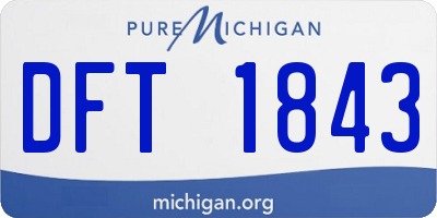 MI license plate DFT1843