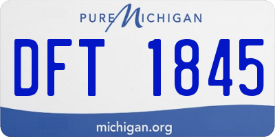 MI license plate DFT1845