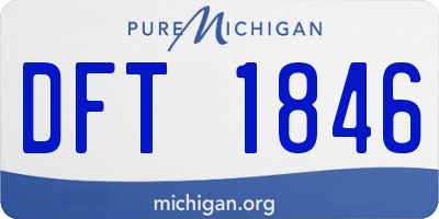 MI license plate DFT1846