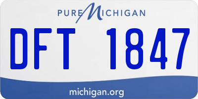 MI license plate DFT1847