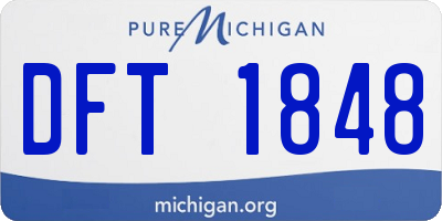 MI license plate DFT1848