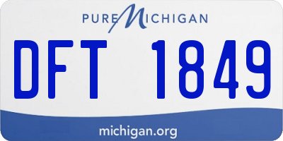 MI license plate DFT1849