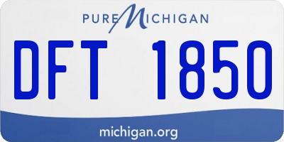 MI license plate DFT1850