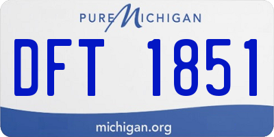 MI license plate DFT1851