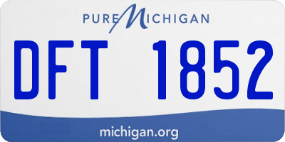 MI license plate DFT1852