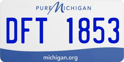 MI license plate DFT1853