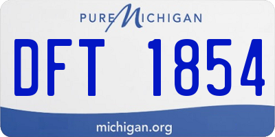 MI license plate DFT1854