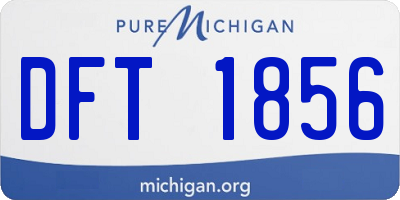 MI license plate DFT1856