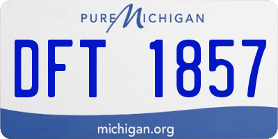 MI license plate DFT1857