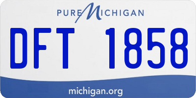 MI license plate DFT1858