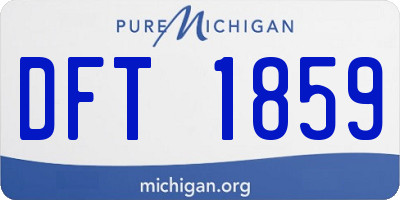 MI license plate DFT1859