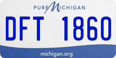 MI license plate DFT1860