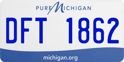 MI license plate DFT1862