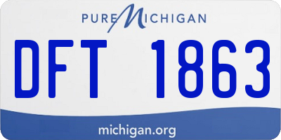 MI license plate DFT1863