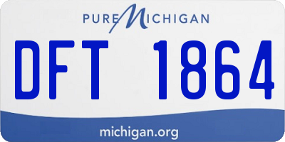 MI license plate DFT1864
