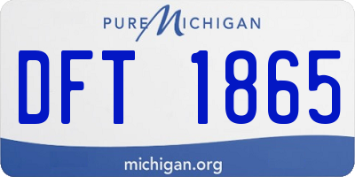 MI license plate DFT1865