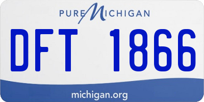 MI license plate DFT1866
