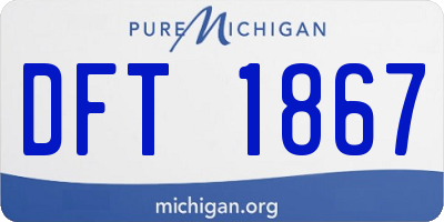 MI license plate DFT1867