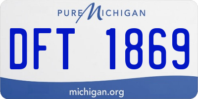 MI license plate DFT1869