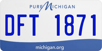 MI license plate DFT1871
