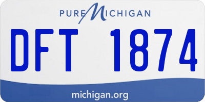 MI license plate DFT1874