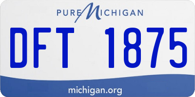 MI license plate DFT1875