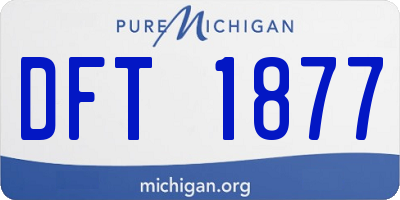 MI license plate DFT1877