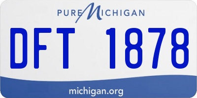 MI license plate DFT1878