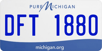 MI license plate DFT1880