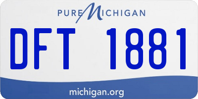 MI license plate DFT1881
