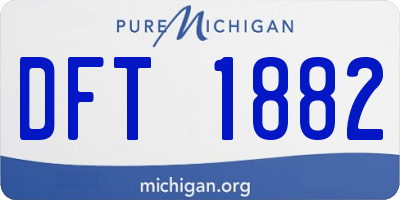 MI license plate DFT1882